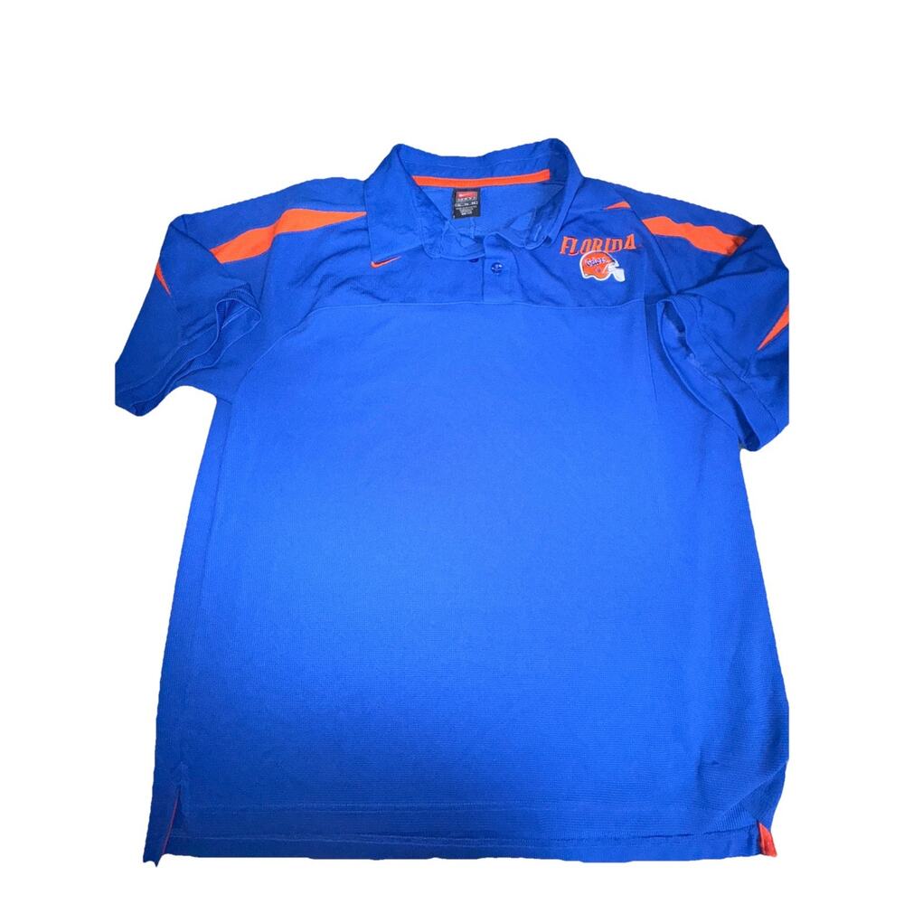 Florida Gators Polo Shirt Mens Sz XL BLUE Nike Tea Short Sleeve Golf N30
